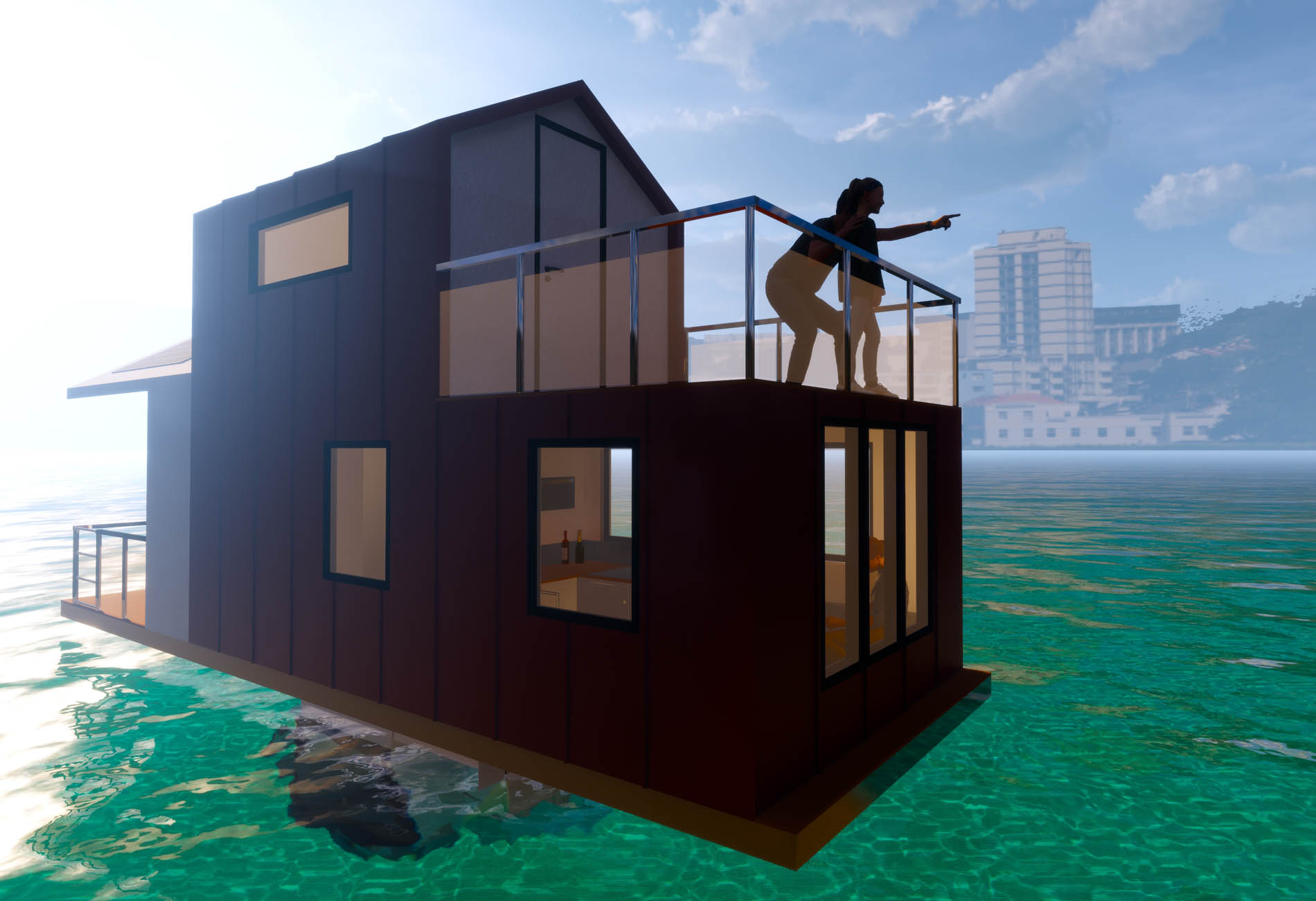 Junhome-Floating House-Naval Architecture-Vincent-Lebailly-Boat-design