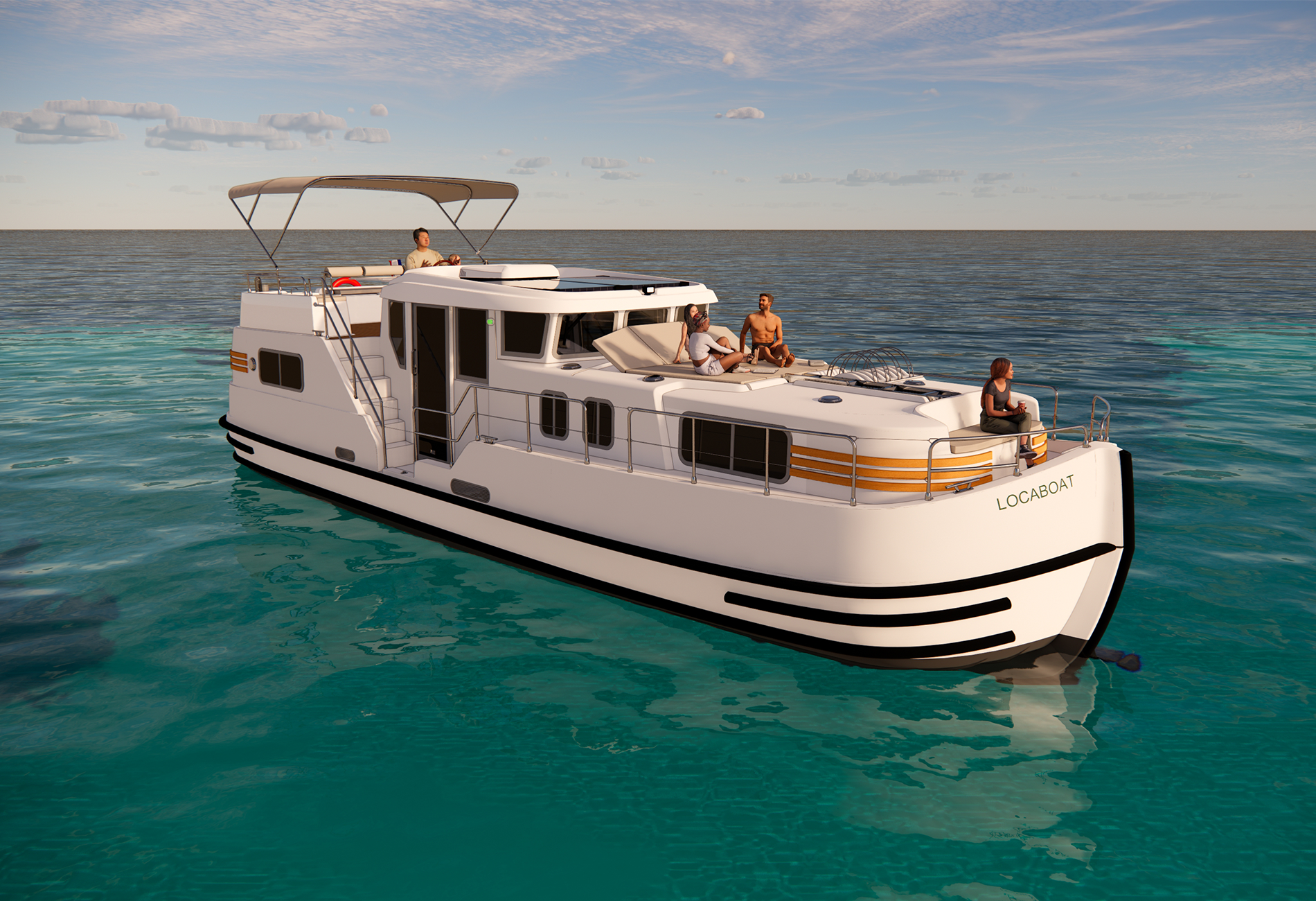 La Pénichette Neo® est une pénichette conçu par Vincent Lebailly Yacht Design, cabinet d'architecture navale basé à Bernières-Sur-Mer, pour la nouvelle unité de la gamme des pénichette de Locaboat.